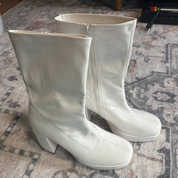 Dream Pairs Y2K Square Toe Platform Mid-Calf Go-Go boots - Picture 2 of 4